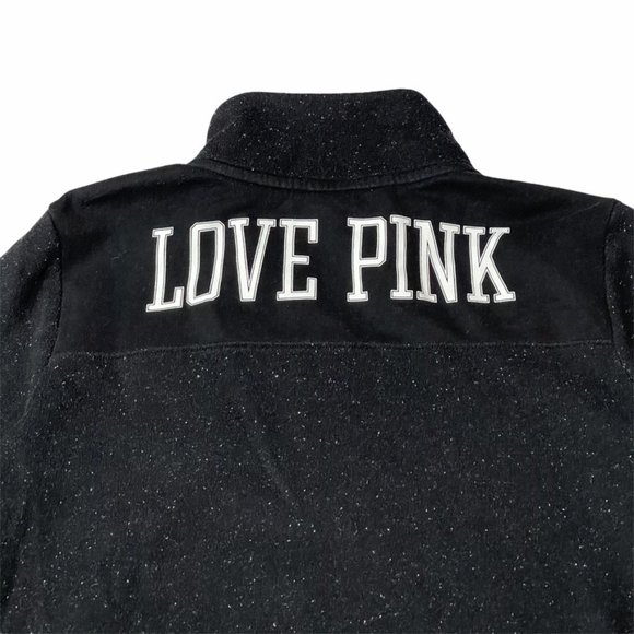 Victoria's Secret PINK Black Speckled Sweatshirt S - Picture 3 of 7